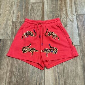Queen of Sparkles Red Leopard Shorts